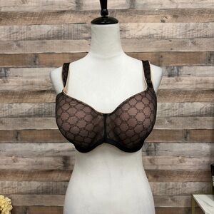 Soma Black Sheer Lace Underwire Bra